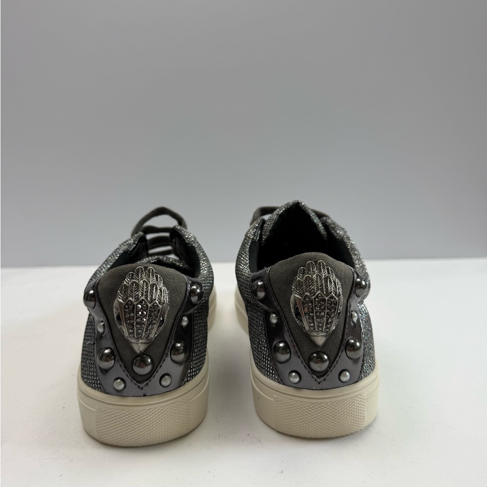 NWOT Kurt Geiger London Silver Glitter Eagle Sneakers Women’s Size 7 EU 37 - Picture 4 of 9